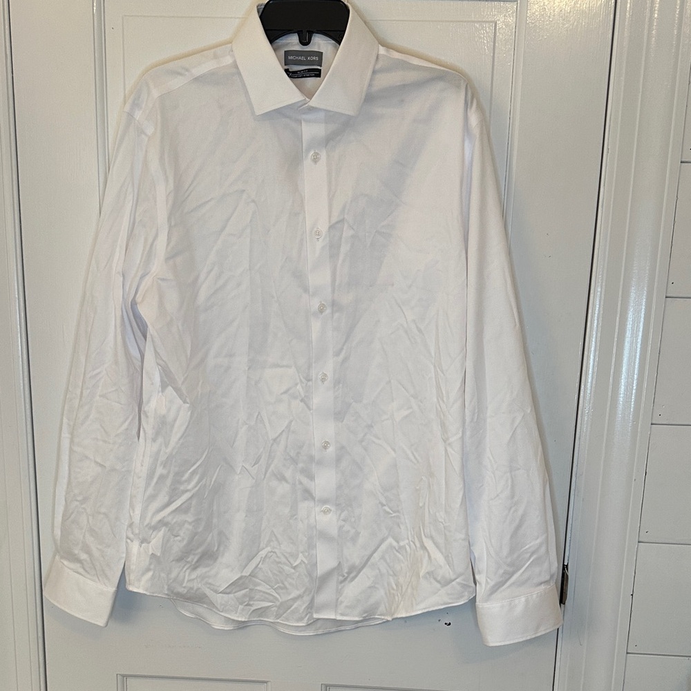 Michael Kors White Dress Shirt‎ size XL NWOT Soiled